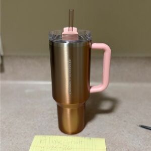 Stanley SXS Rose Gold Tumbler with Pink Handle